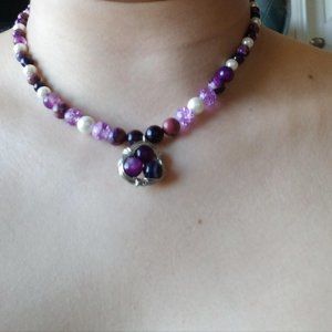 Handmade necklace with semi precious stones